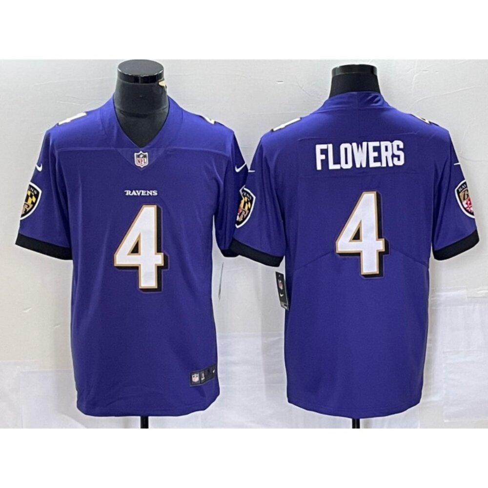 4 Zay Flowers Purple FUSE Vapor Limited Stitched Jersey